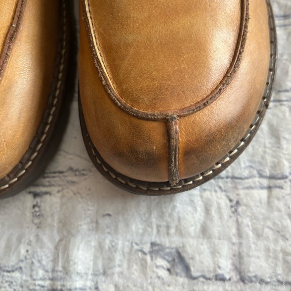 BIRKENSTOCK VTG TIMMINS CAMEL TAN LEATHER OXFORDS SIZE 42 GERMANY FOOTBED - Picture 4 of 12